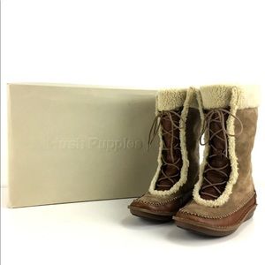 Hush Puppies Leather Lace Up Winter Boots H503761